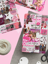 Load image into Gallery viewer, Mean Girls Theme Pink Wrapping Paper - Best Movie Quotes - Custom Print - Matte or Glossy Finish - Hilarious Gift Wrapping - burn book gift