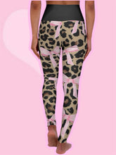 Load image into Gallery viewer, High Waisted Yoga Leggings Bow Cheetah Print (AOP)