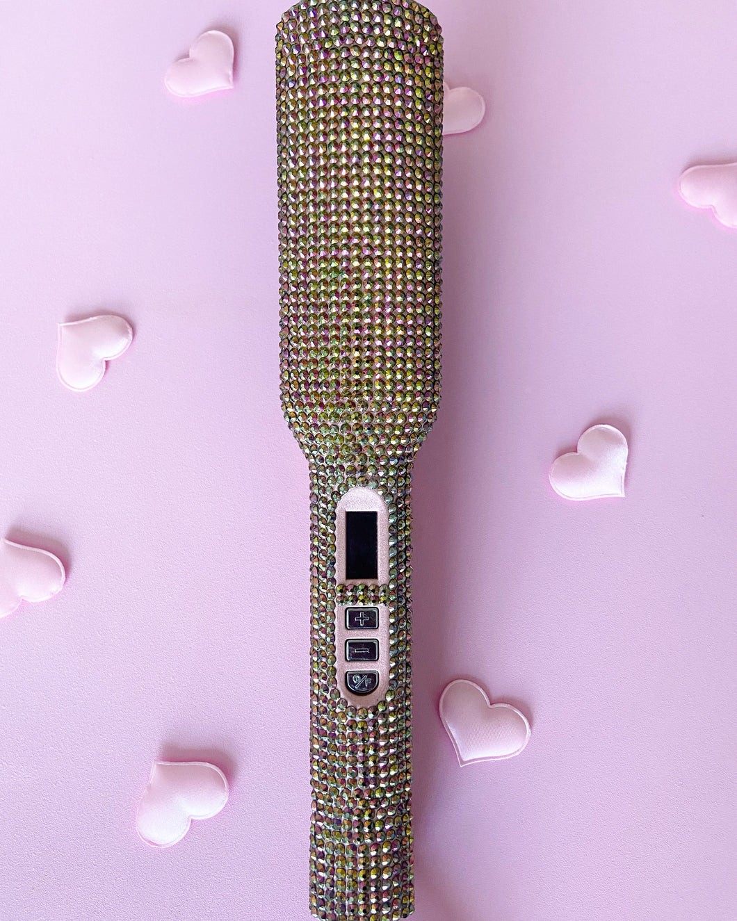Pink Crystal Rhinestone Hair Straightener💕